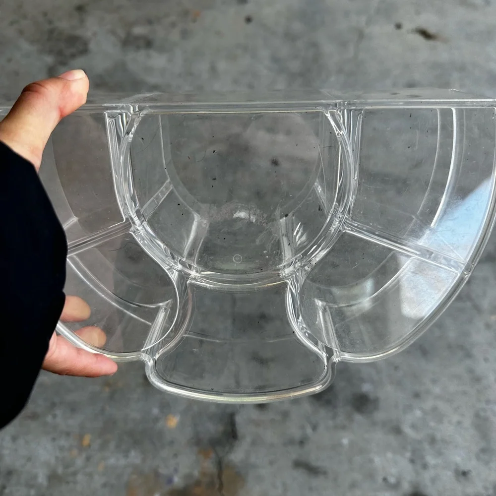 Clear Acrylic Multi-Compartment Organizer - Transparent